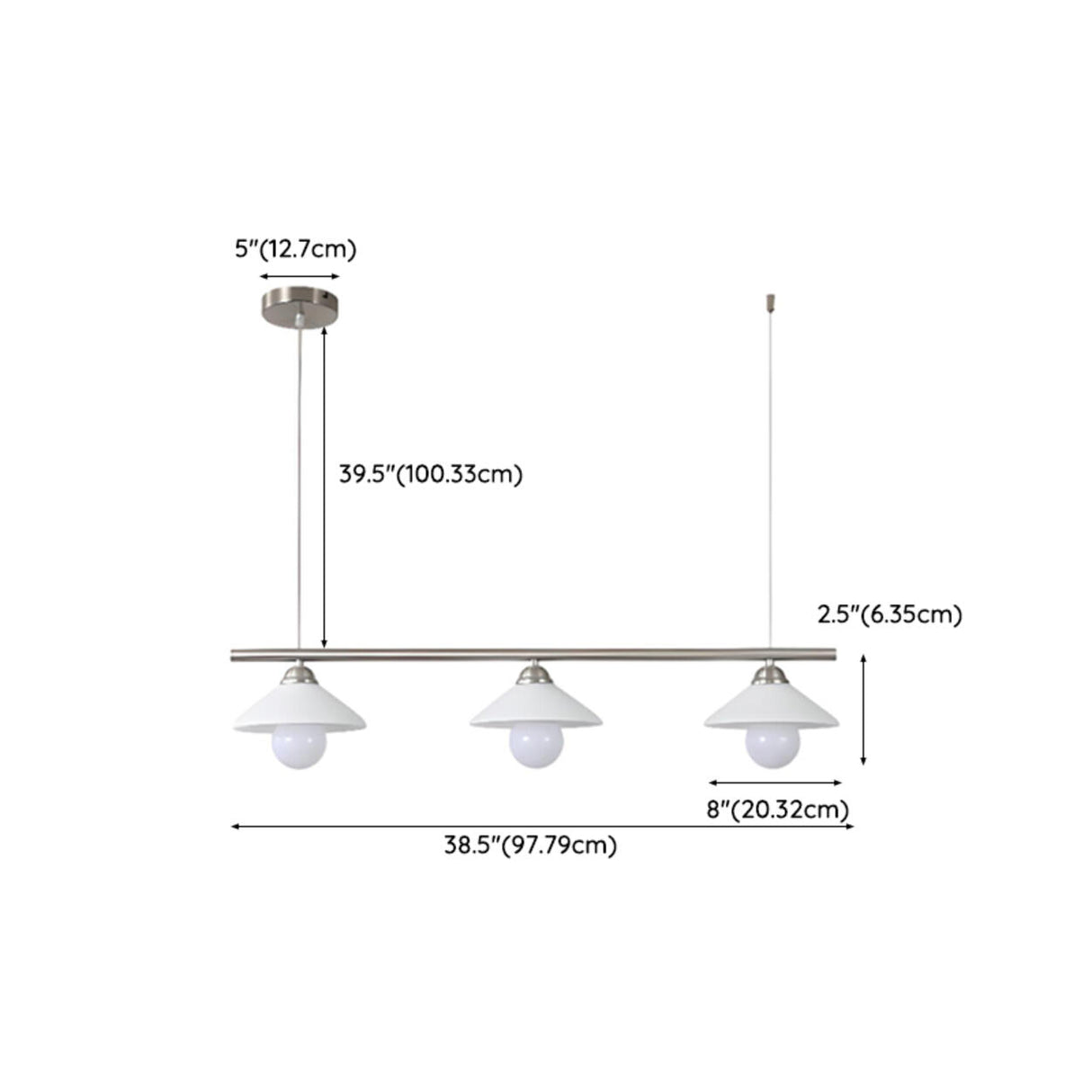 Modern 4-Light Cone Kitchen Island Hanging Light Image - 13