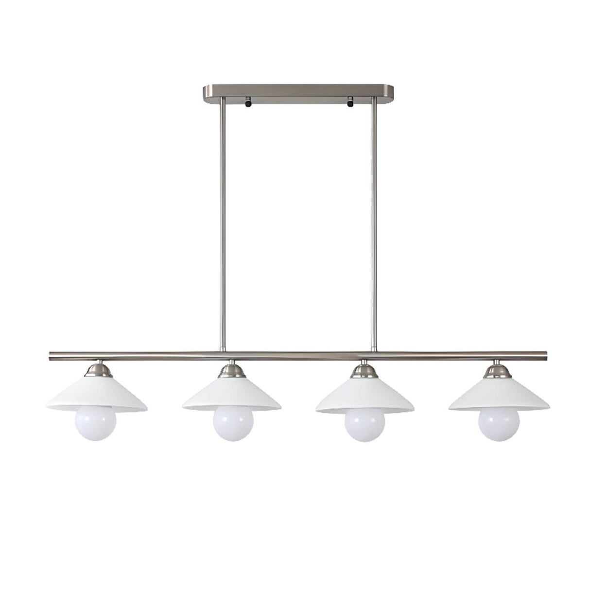 Modern 4-Light Cone Kitchen Island Hanging Light Image - 4