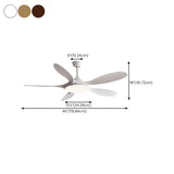 Modern 5-Blade Wooden Ceiling Fan with LED Light Image - 13