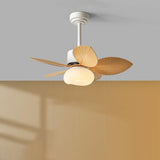 Modern 5 Blades Colorful Leaf-Shaped Ceiling Fan Light Image - 3