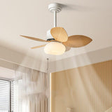 Modern 5 Blades Colorful Leaf-Shaped Ceiling Fan Light Image - 4