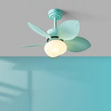 Modern 5 Blades Colorful Leaf-Shaped Ceiling Fan Light Image - 7