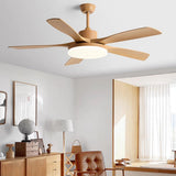 Modern 5 Blades Remote Control Ceiling Fan with Light Image - 4