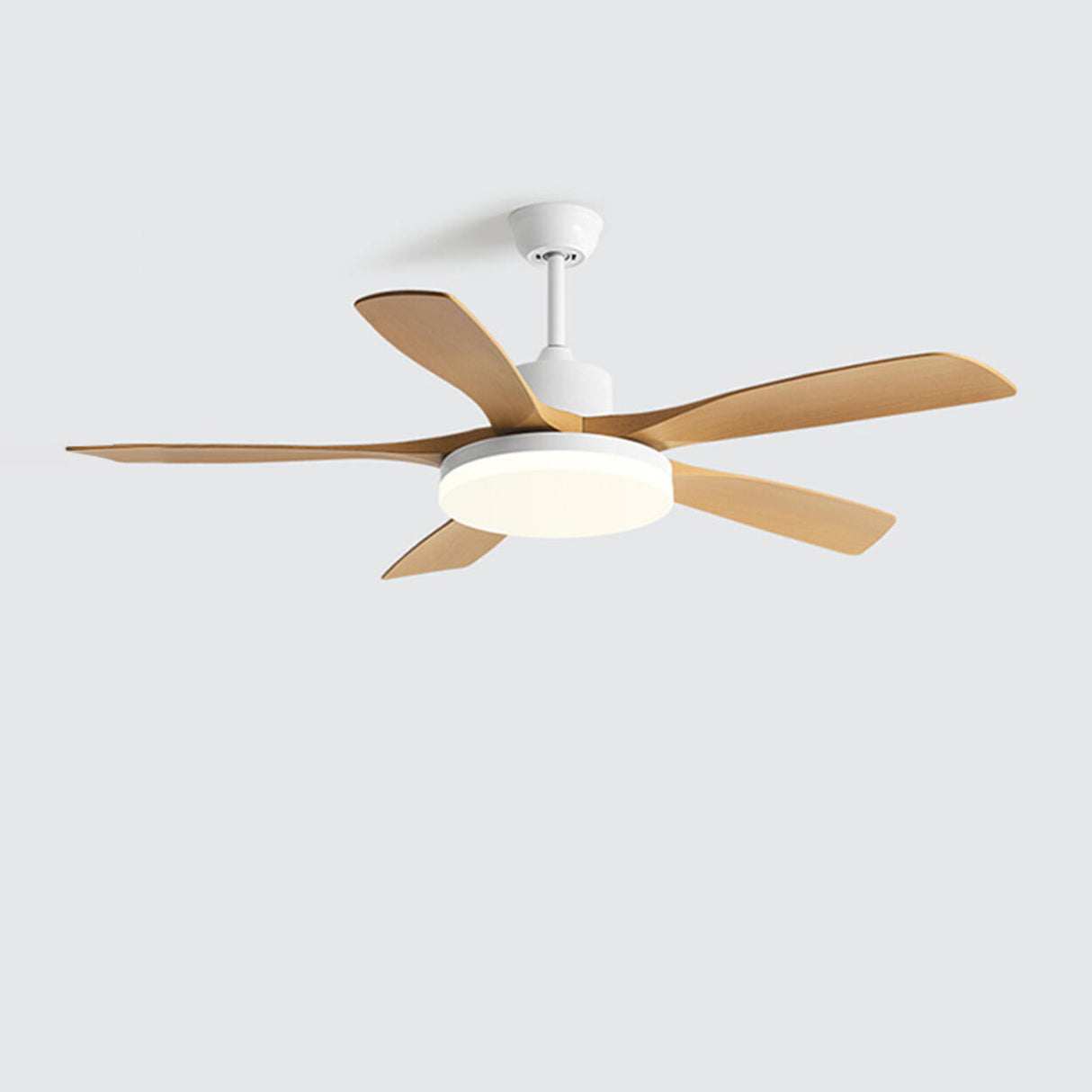 Modern 5 Blades Remote Control Ceiling Fan with Light Image - 8