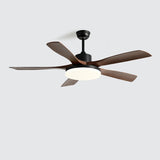 Modern 5 Blades Remote Control Ceiling Fan with Light Image - 9