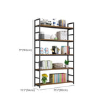 Modern 5-Tier L-shaped Wooden Corner Display Bookcase #size