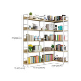 Modern 5-Tier L-shaped Wooden Corner Display Bookcase Image - 26