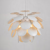 Modern 5 Tiers White Disc Chandelier Adjustable Height  Image - 8