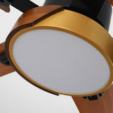 Modern 5 Wood Blade Simple Standard Ceiling Fan Light Image - 4