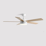 Modern 5 Wood Blades Standard LED Ceiling Fan Light Image - 6