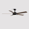 Modern 5 Wood Blades Standard LED Ceiling Fan Light Image - 7