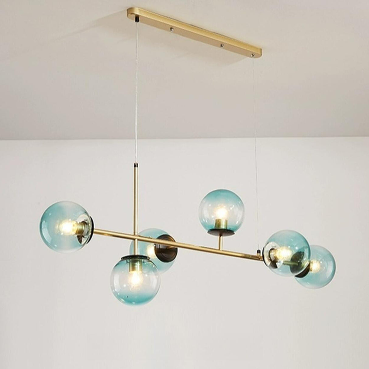 Modern 6-Globe Adjustable Cluster Island Light Fixture Image - 17