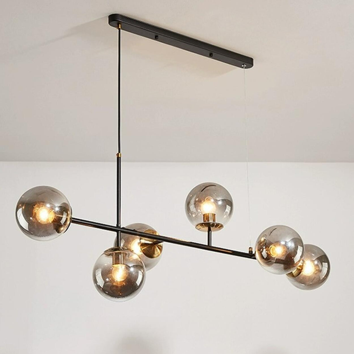 Modern 6-Globe Adjustable Cluster Island Light Fixture Image - 20