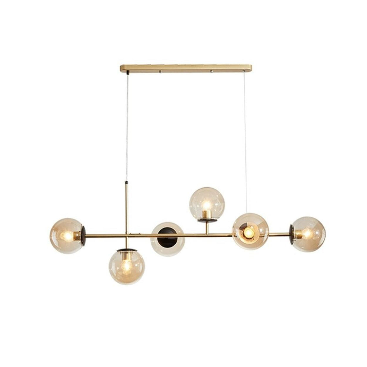 Modern 6-Globe Adjustable Cluster Island Light Fixture Image - 5