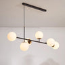 Modern 6-Light Globe Glass Kitchen Island Chandelier Image - 15