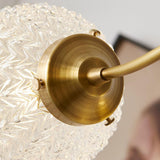 Modern 6-Light Textured Glass Globes Gold Chandelier Image - 6