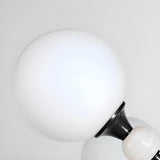 Modern 6 White Ball Bulbs Chandelier Adjustable Height Image - 10