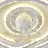 Modern 7 Blade Flower Dimming Ceiling Fan with Light Image - 17