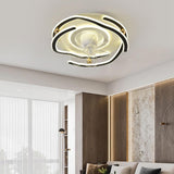 Modern 7 Blade Flower Dimming Ceiling Fan with Light Image - 21