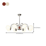 Modern 8-Light White Ball Chandelier Adjustable Height Image - 14