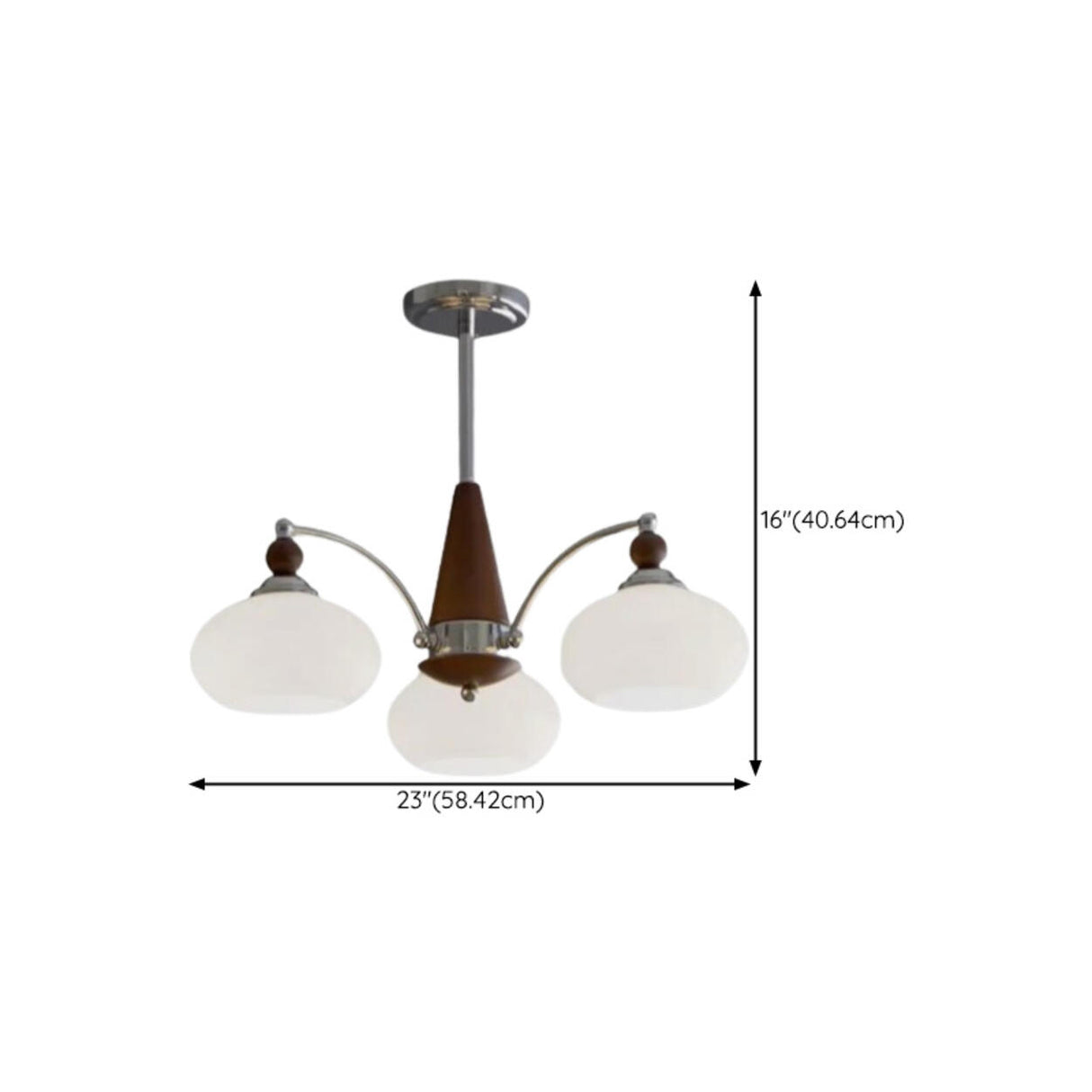 Modern 8-Light White Glass Chandelier Adjustable Height 