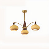 Modern 8-Light White Glass Chandelier Adjustable Height Image - 9