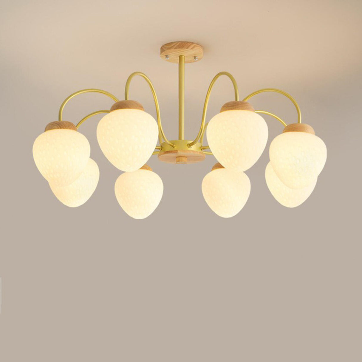 Modern 8-Light White Milk Glass Globe Chandelier Image - 10