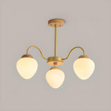 Modern 8-Light White Milk Glass Globe Chandelier Image - 6