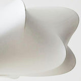 Modern Abstract Sculptural White Silk Flower Pendant Light Image - 8