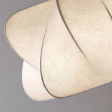 Modern Abstract Sculptural White Silk Flower Pendant Light Image - 9