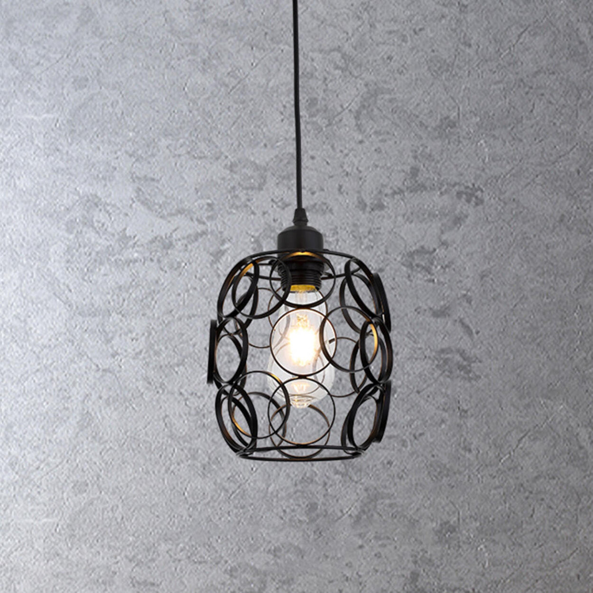 Modern Abstract Wireframe Woven Globe Pendant Light  Image - 3