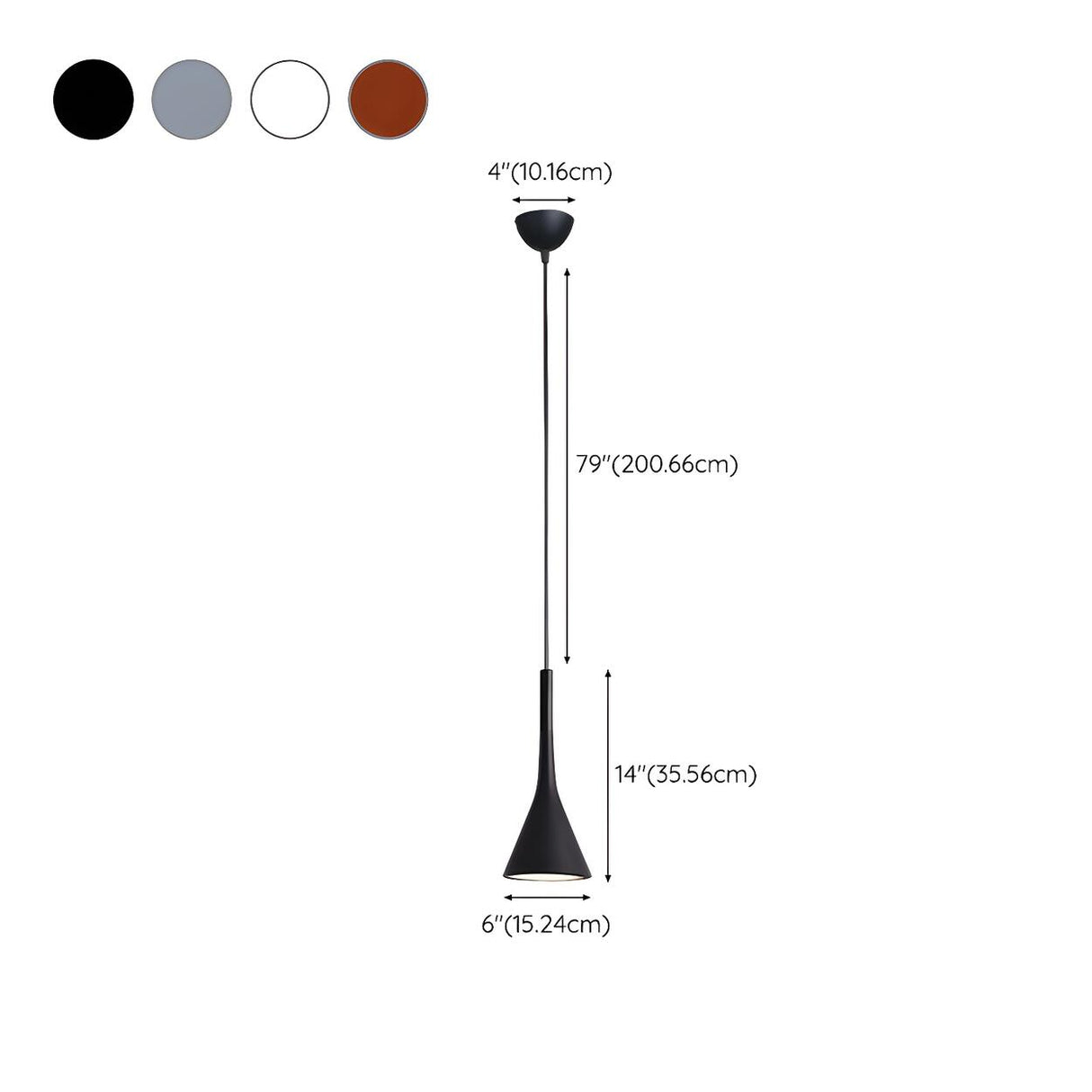 Modern Acrylic Cone Multicolor Bedroom Pendant Lights Image - 22