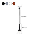 Modern Acrylic Cone Multicolor Bedroom Pendant Lights Image - 22