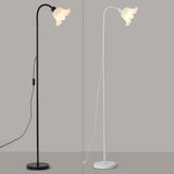 Modern Acrylic Flower Curved Metal Floor Lamp Image - 11