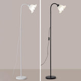 Modern Acrylic Flower Curved Metal Floor Lamp Image - 13