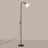 Modern Acrylic Flower Curved Metal Floor Lamp Image - 2