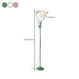 Modern Acrylic Flower Curved Metal Floor Lamp Image - 22