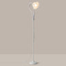 Modern Acrylic Flower Curved Metal Floor Lamp Image - 3