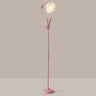 Modern Acrylic Flower Curved Metal Floor Lamp Image - 7