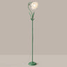 Modern Acrylic Flower Curved Metal Floor Lamp Image - 9