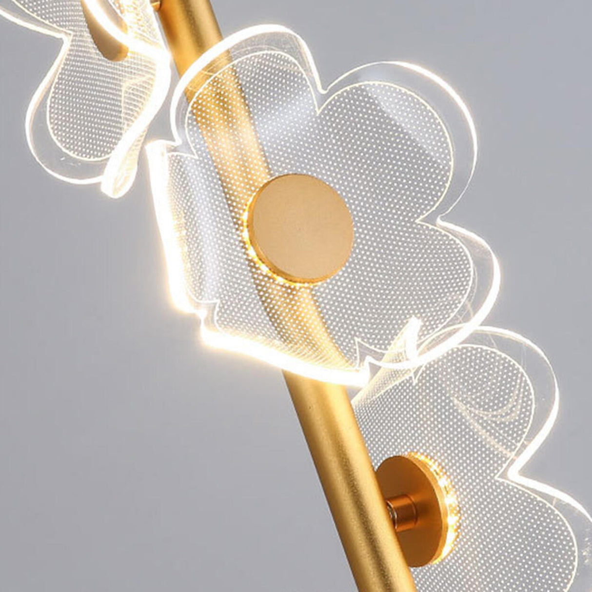 Modern Acrylic Flower LED Pendant Light Adjustable Cord Image - 13