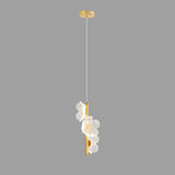 Modern Acrylic Flower LED Pendant Light Adjustable Cord Image - 2