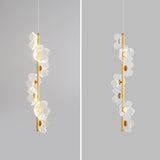 Modern Acrylic Flower LED Pendant Light Adjustable Cord Image - 9