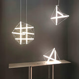 Modern Acrylic Geometric LED Pendant Light Chandelier Image - 1