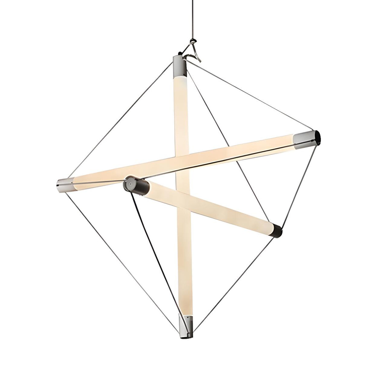 Modern Acrylic Geometric LED Pendant Light Chandelier Image - 3