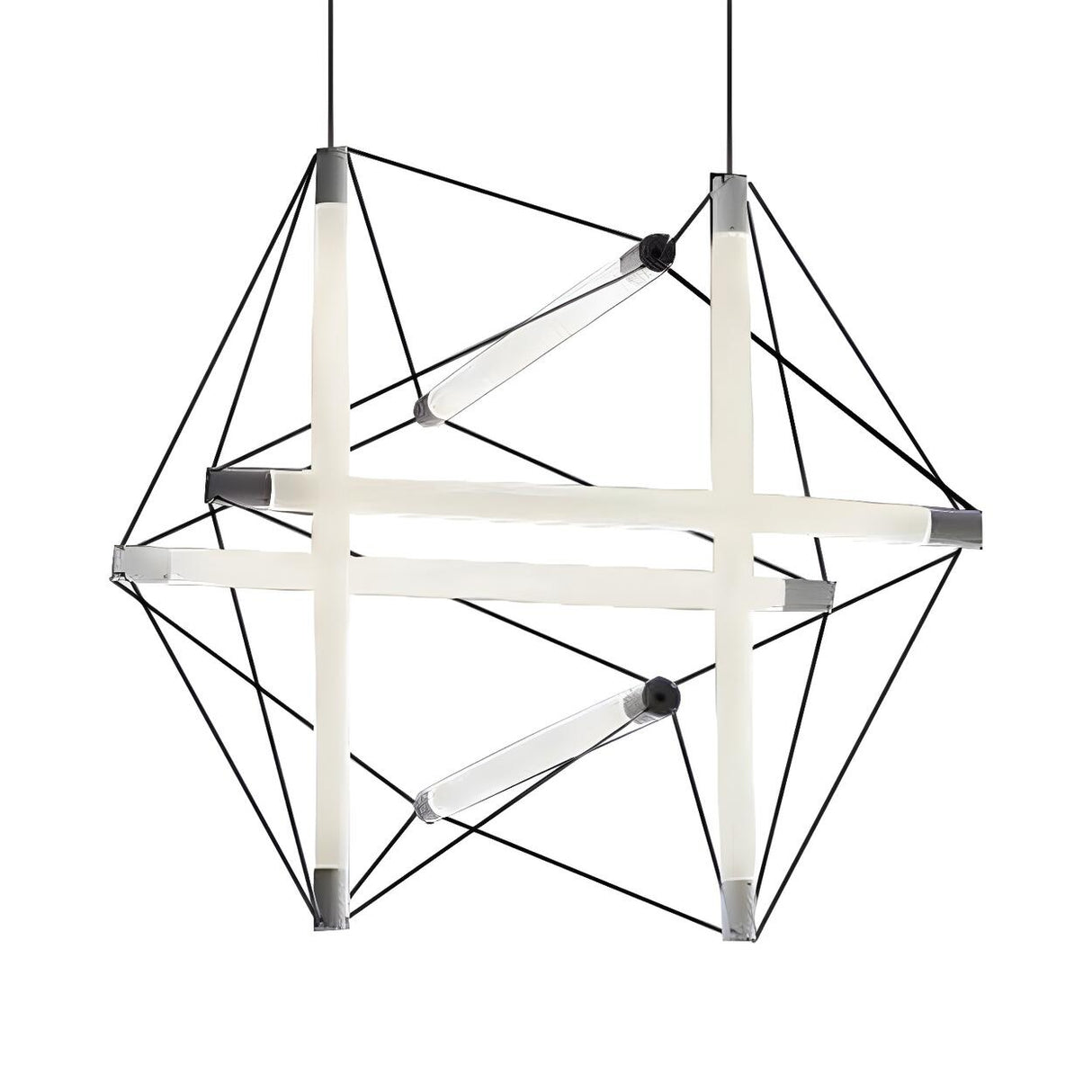 Modern Acrylic Geometric LED Pendant Light Chandelier Image - 4