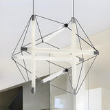 Modern Acrylic Geometric LED Pendant Light Chandelier Image - 6