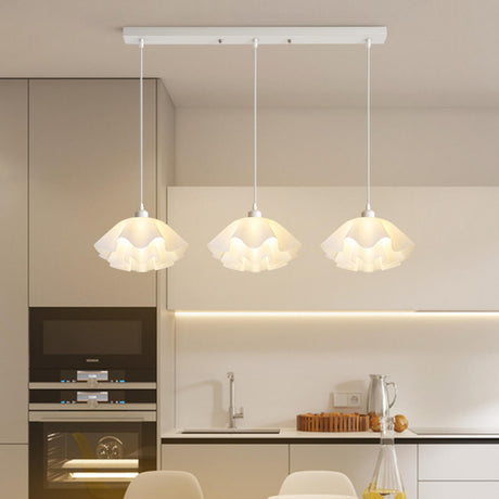 Modern Acrylic Metal Flower Kitchen Island Pendant Light Image - 1