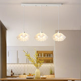 Modern Acrylic Metal Flower Kitchen Island Pendant Light Image - 4