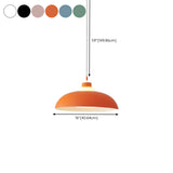 Modern Acrylic Orange Dome Pendant Light Flexible Length Image - 16